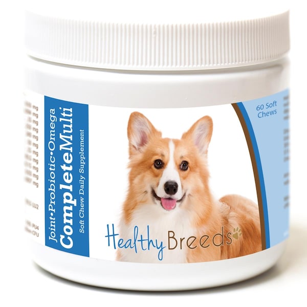 Healthy Breeds Pembroke Welsh Corgi All In One Multivitamin Soft Chew, 60PK 192959008840 - main